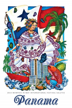 Panama vintage travel poster